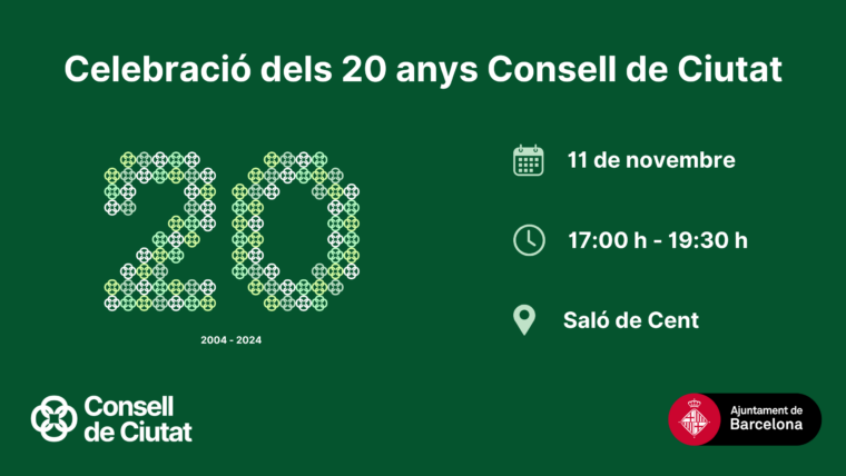 Cartell de l'acte dels 20 anys